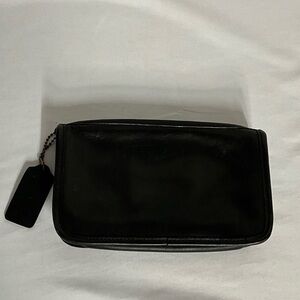 Coach Black Leather Mini Clutch
